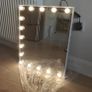 LED Hollywood Vanity Makeup Mirror: 3 Light Modes, 10x Magnifier, touch control, USB - White (New) Image 2
