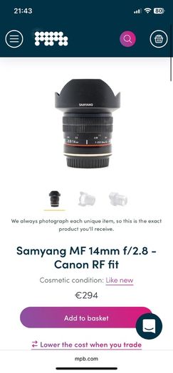 Samyang 14mm 2.8 RF