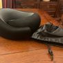Travel  neck support pillow Reduced in black with a storage bag Image 3