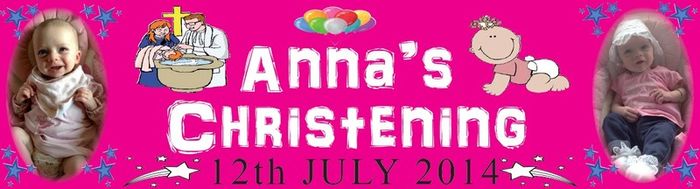 Personalized Christening Party Banner with photos