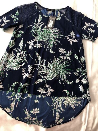 Navy Floral Top BNWT