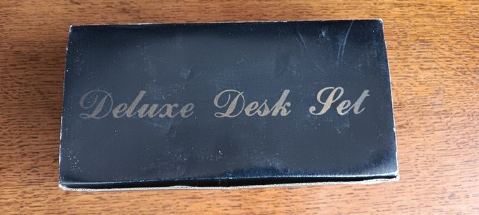 Vintage Marble Art Deco Desk Set