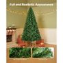 Christmas Tree, 1.8m Artificial Xmas Tree, Full Holiday Decor Trees with 1250 Branch Tips & Sturdy Metal Base for Home Party Office Decoration Image 2