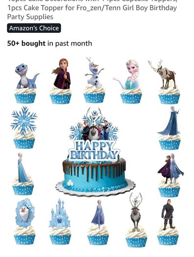 22 Frozen cake or cup cakes decorations