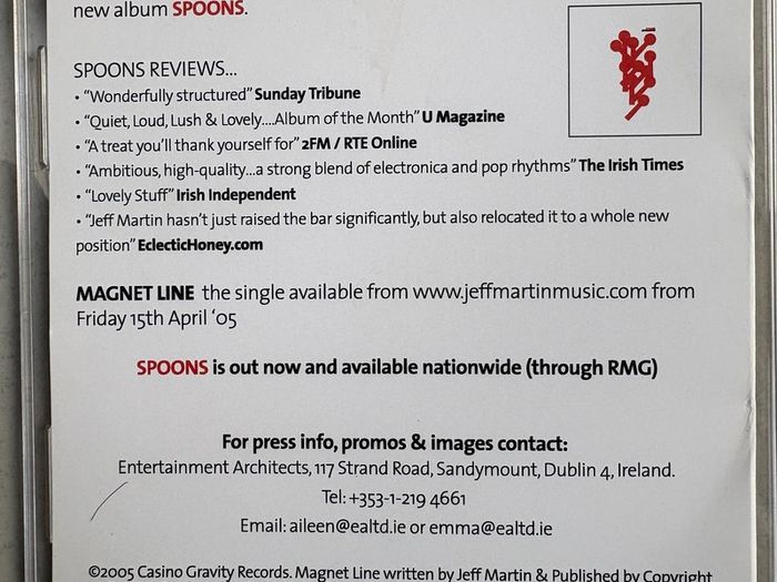 Jeff Martin - Magnet Line. Rare promo CD. Perfect condition.