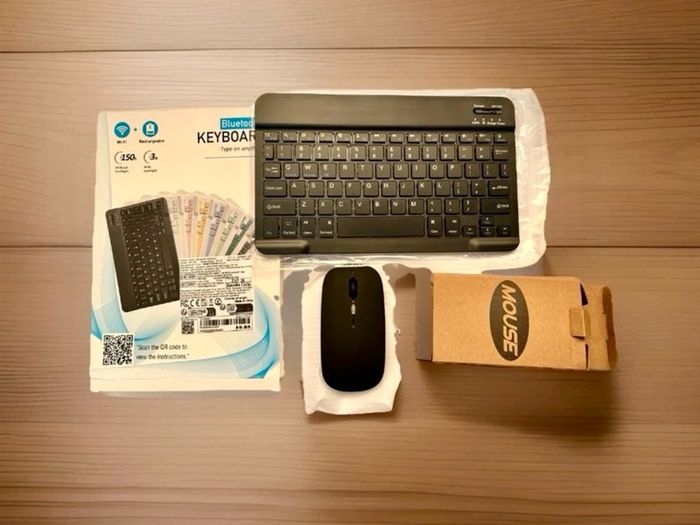 Bluetooth Wireless Keyboard and Mouse Set Rechargeable for iPad Tablet Laptop PC