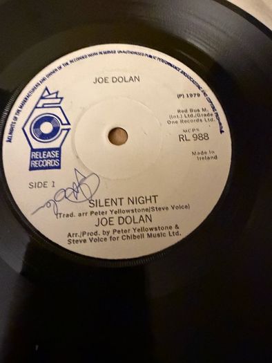 Joe Dolan Silent Night Alone 1979 Irish 7inch Possible Autograph