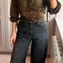 The Kooples Black and Gold Metallic Polka Dot Pussy-Bow Blouse Image 3