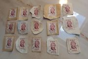 15 x 1959 Arthur Guinness stamps, v collectible, D18 post 3e
