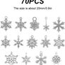 Snowflake Charm, 70 Pieces Mixed Snowflake Pendants Antique Silver Snowflake Charms Christmas Jewelry Making (FREE POSTAGE) Image 2