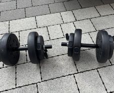 Dumbbell set, 7 kg per dumbbell.