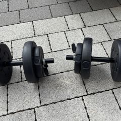 Dumbbell set, 7 kg per dumbbell.