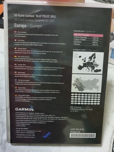 Mercedes-Benz Garmin Map Pilot SD Card