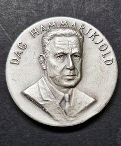 1905-1961 Dag Hammarskjold .999 silver Medal, Hero of Peace (34.3 Grams)