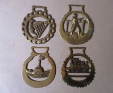 4 Vintage Horse Brasses