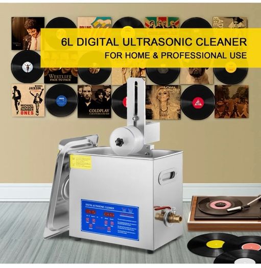 Ultrasonic Vinyl Record Cleaning Machine 6L Complete Set Drying Rack  -  Brand New