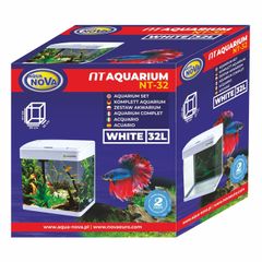 Aqua Nova Aquarium Set NT-32 White 32L LED Light And Filter