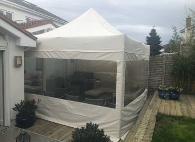 Commercial Quality 4x4m gazebo with sides and cover