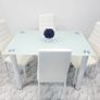 Glass Dining Table Set 4 chairs Free delivery Image 2