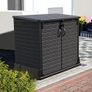 Cedargrain StoreAway 850L Plastic Garden Storage Shed - Outdoor Storage Shed, Wheelie bin box, Durable Construction, Ideal for Tools, BBQs & 2x 120L Garbage Bins, 130x74x110 cm, Dark Grey Image 2