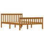Bed Frame Honey Brown Solid Pinewood 135 x 190 cm Image 4