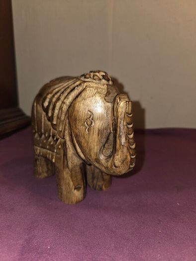 Carved Wooden Elephant figure
