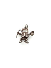 Vintage 925 Sterling Silver Dancing Frog Charm