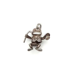 Vintage 925 Sterling Silver Dancing Frog Charm
