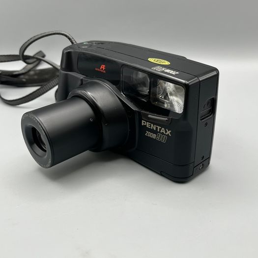 Pentax Zoom 90 35mm Film Point and Shoot Camera Black Tested