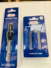 20 mm Holesaw complete with Arbour