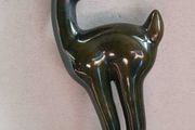 Vintage 1960s McMaster Craft Green Pottery Deer
