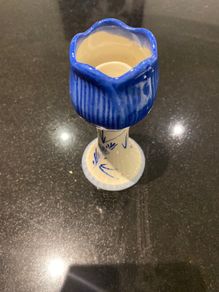 Delft blue tulip candle holder