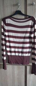 Stripes knittied top fits s m  small l strechy