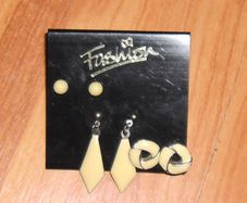 3 pairs yellow fashion earings