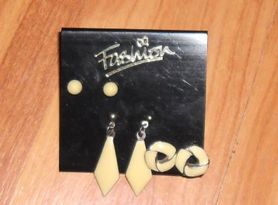 3 pairs yellow fashion earings