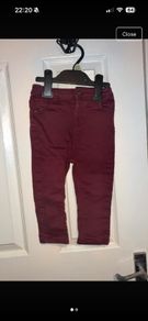Burgandy Jeans 18-24 months