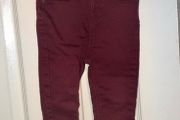 Burgandy Jeans 18-24 months