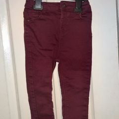 Burgandy Jeans 18-24 months