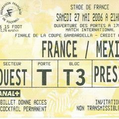 Franck Ribery International Debut Full Ticket - France vs Mexico 2006 - 0009