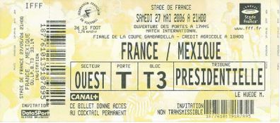 Franck Ribery International Debut Full Ticket - France vs Mexico 2006 - 0009
