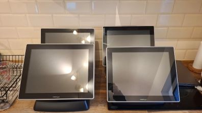 4 Units for sale - Touchscreen Posiflex Epos Unit - Windows 10 Pro - 8 GB Ram - 120 GB SSD - Aures ODP Direct Thermal Printer - Honeywell Barcode Scanner