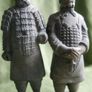 Vintage Terracotta Army Chinese Warrior Soldier Small Figurine Statue Figure Image 2