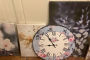 4 Canvas Prints &amp; Clock