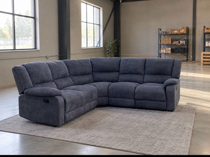 grey  recliner corner sofa