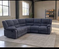 grey  recliner corner sofa