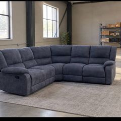 grey  recliner corner sofa