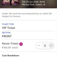 Lewis Capaldi tickets x 2