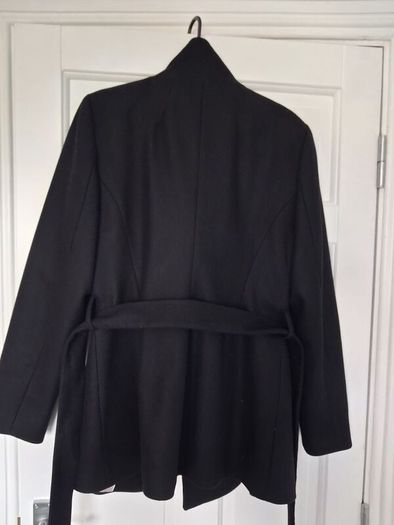 Ted Baker Rytaa Short Wrap Coat - Black - UK 12 - BNWT RRP 365