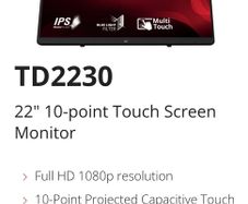 viewsonic 24inch 10 point touchscreen monitor