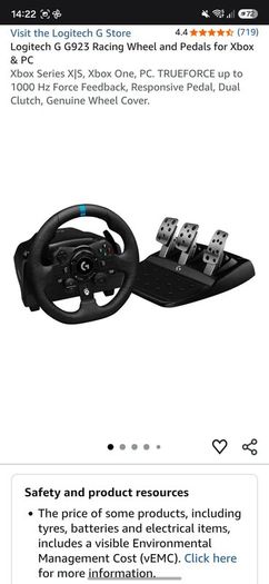 Logitech G923 Racing Wheel bundle